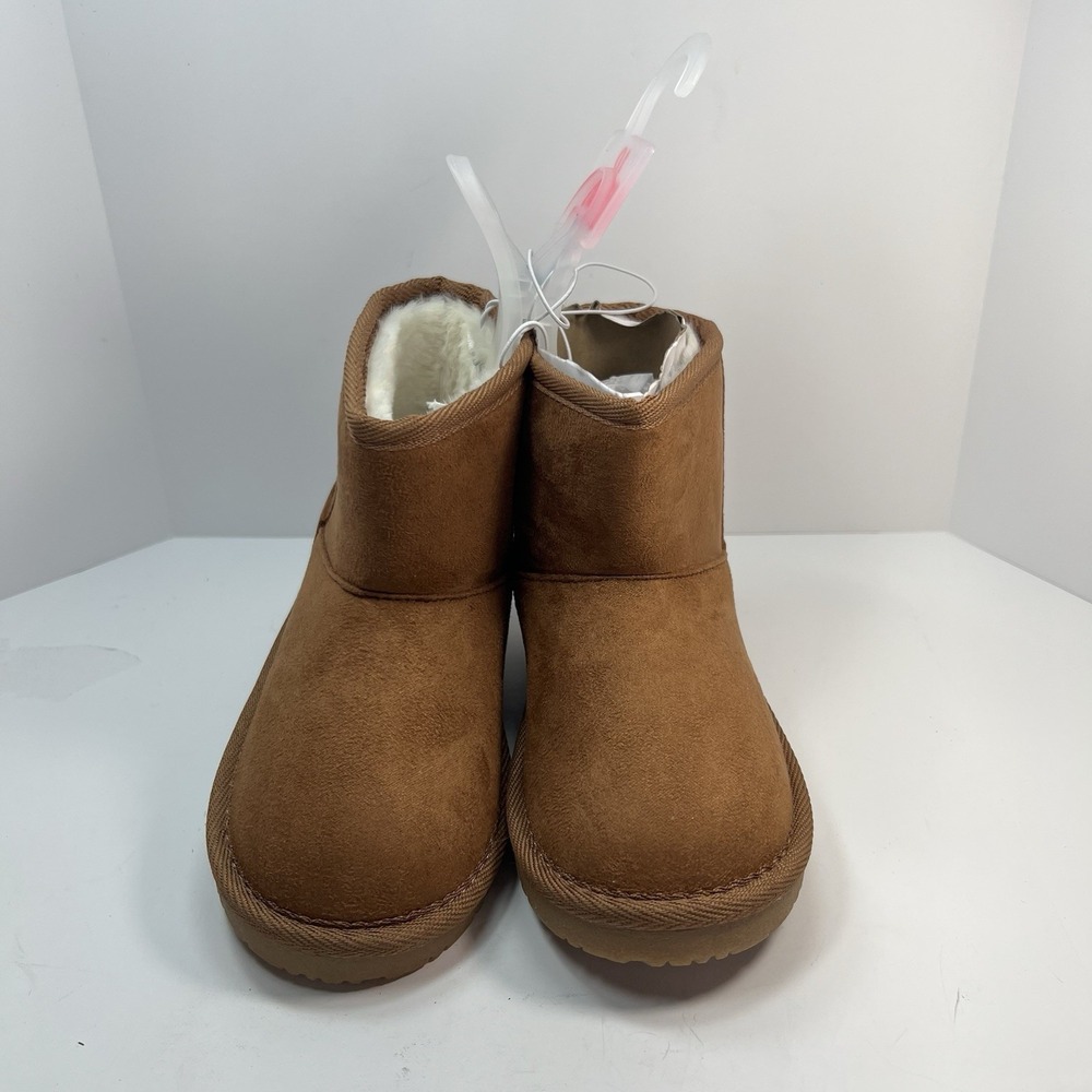 NWT THE CHILDREN'S PLACE SIZE 10 WJ TAN BROWN TODDLER BOOTS FAUX FUR LINING